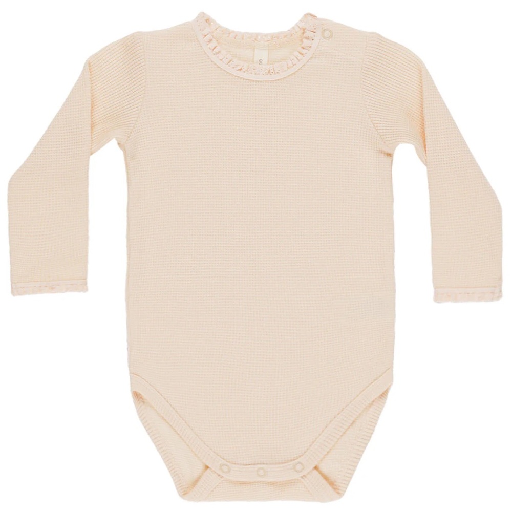 Quincy Mae Waffle Long Sleeve Bodysuit